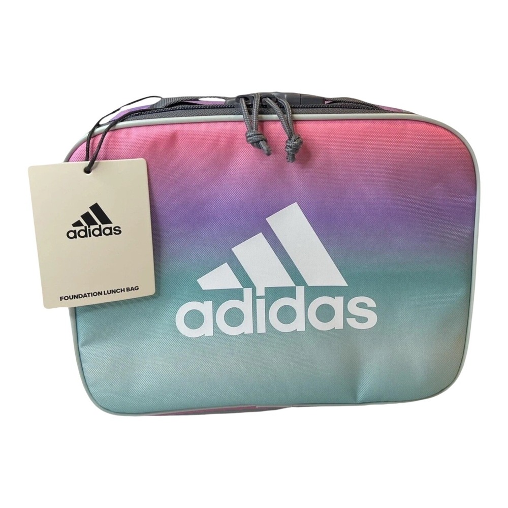 Adidas Insulated Lunch Bag Pink White Grey Unisex One Size - New